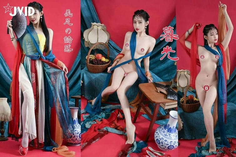 美足の诱惑★-女神暮光敦煌风格造型服饰首度尝试-飞越天际穿梭时空与你来场空前未有的爱恋滋味～